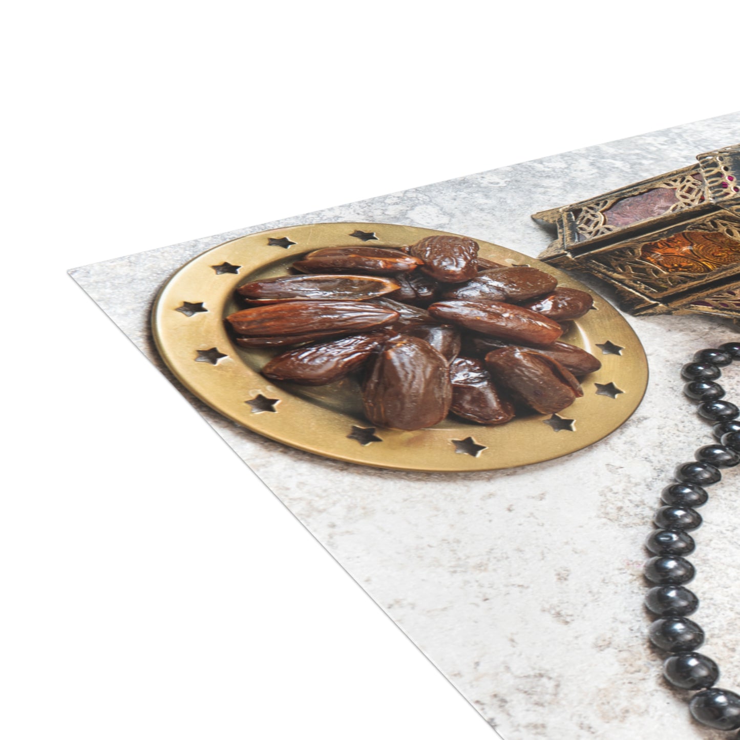 Ramadan Postcard: Dates and Prayer Beads Design