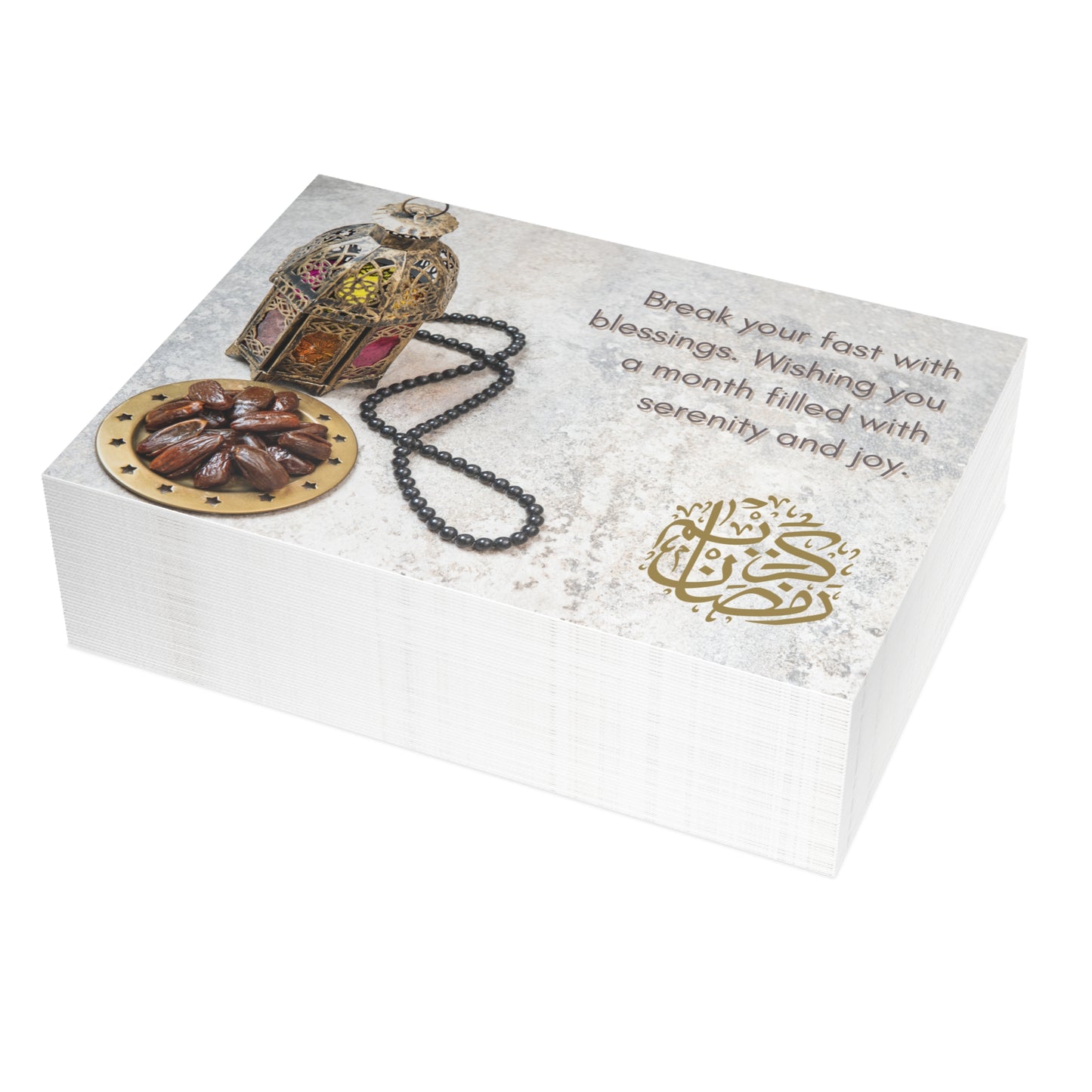 Ramadan Postcard: Dates and Prayer Beads Design