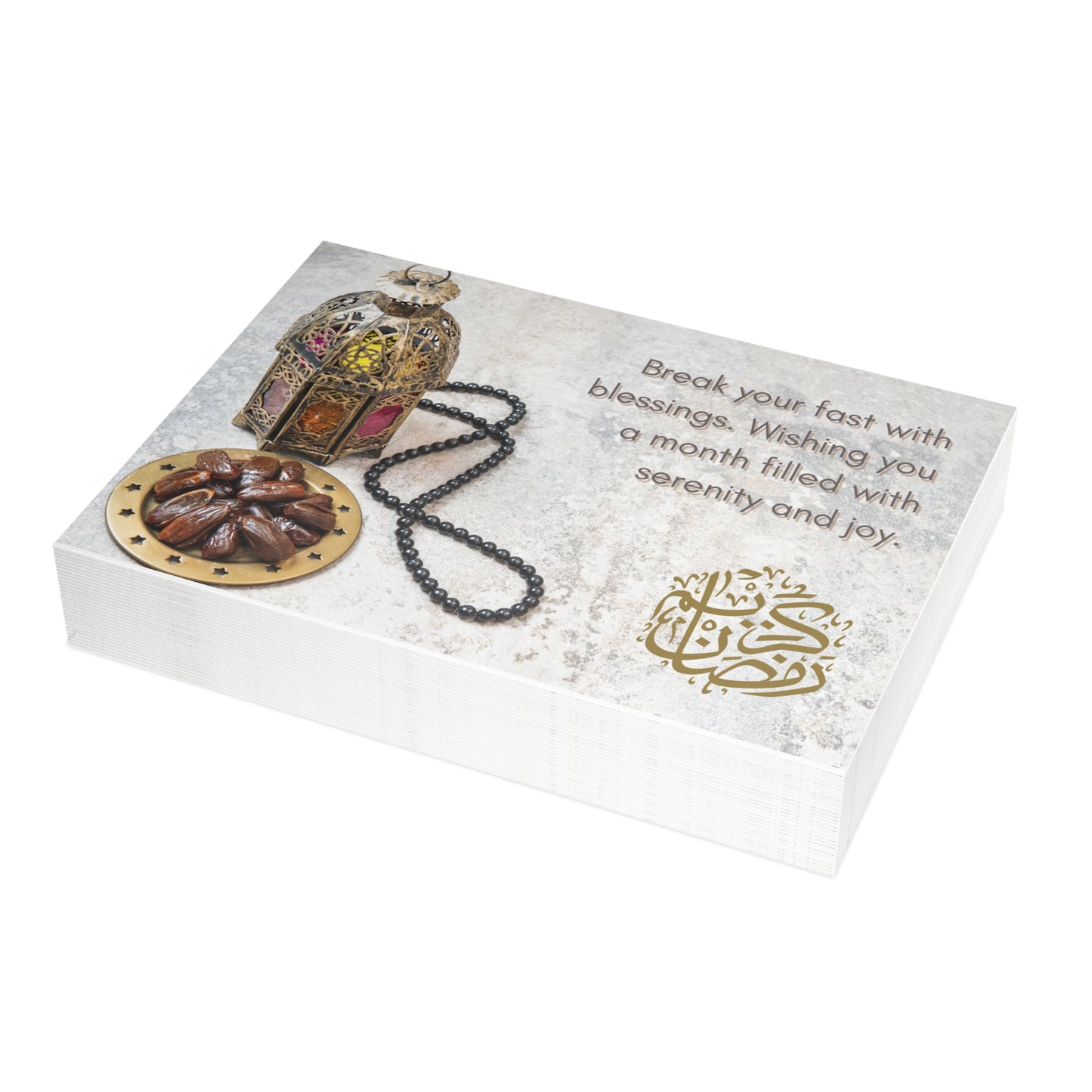 Ramadan Postcard: Dates and Prayer Beads Design